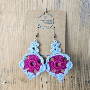 Handmade crochet earrings elegant earrings woven hoops accessories and jewelry